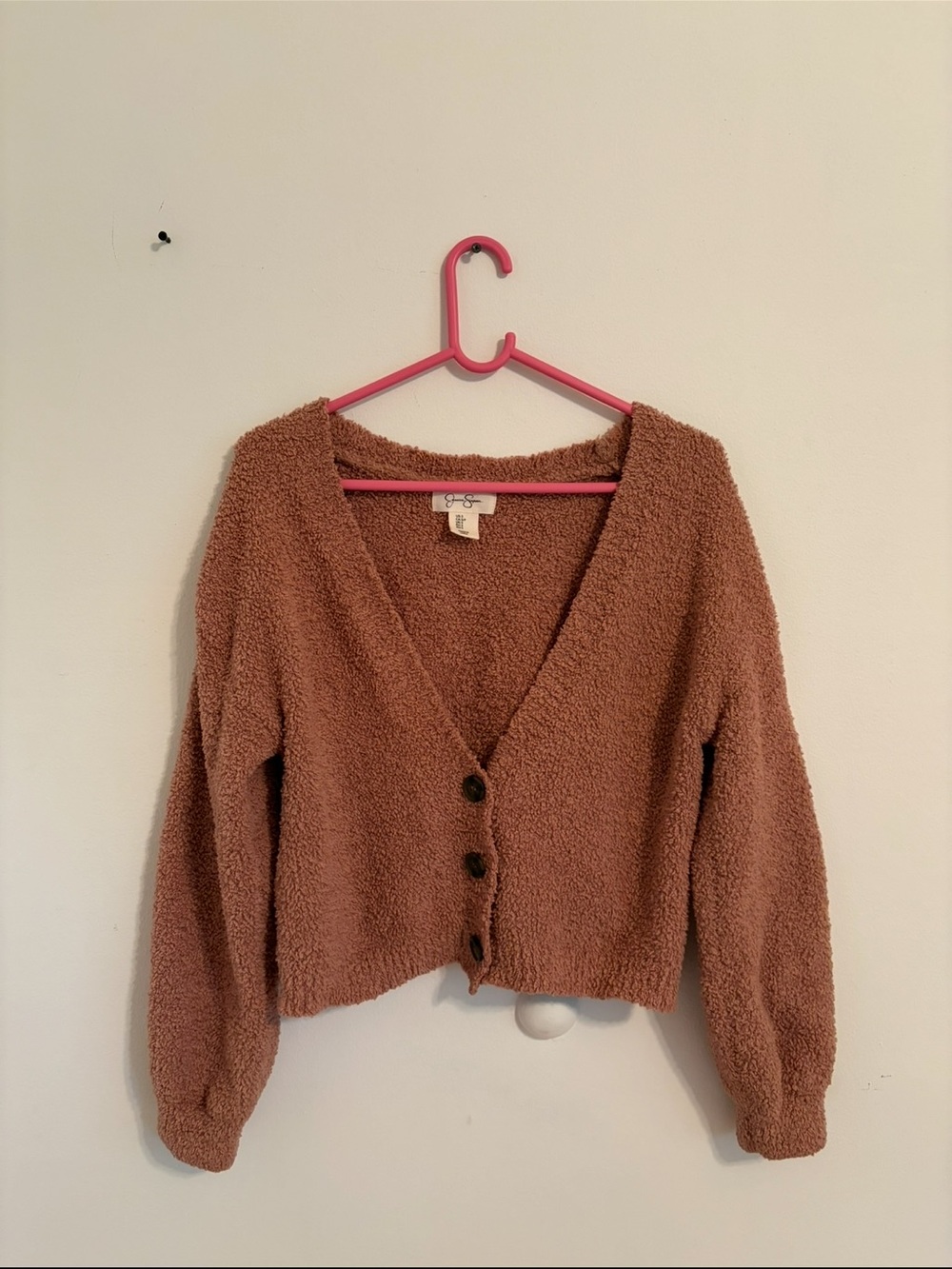 Cozy Cropped Button-Front Sweater Cardigan - Brown Beige Earth Tone Soft Comfy